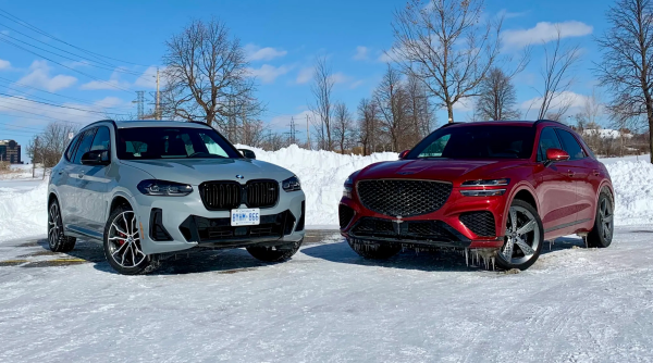 제네시스 GV70 2.5T 프레스티지 롱텀 리뷰 (11,000마일 주행 후) 2 2022 BMW X3(좌) / 2022 제네시스 GV70(우)